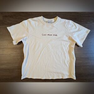 The Lullaby Club Light Cream Knit Cotton Short Sleeve Top S/M Cool Mum Club B18